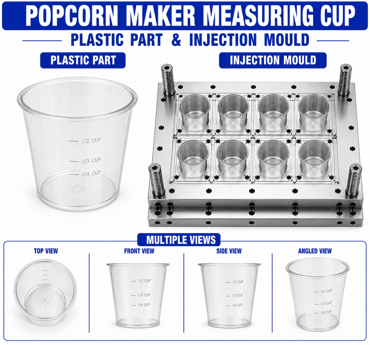 Popcorn Maker Plastic Measuring Cup Mould and Moulding Service